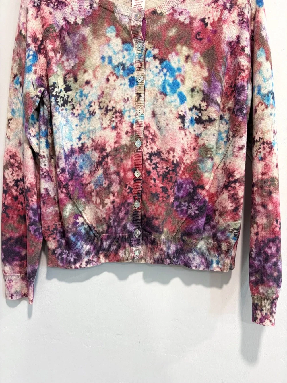 Sundance Floral Tie Dye Button Front Cardigan